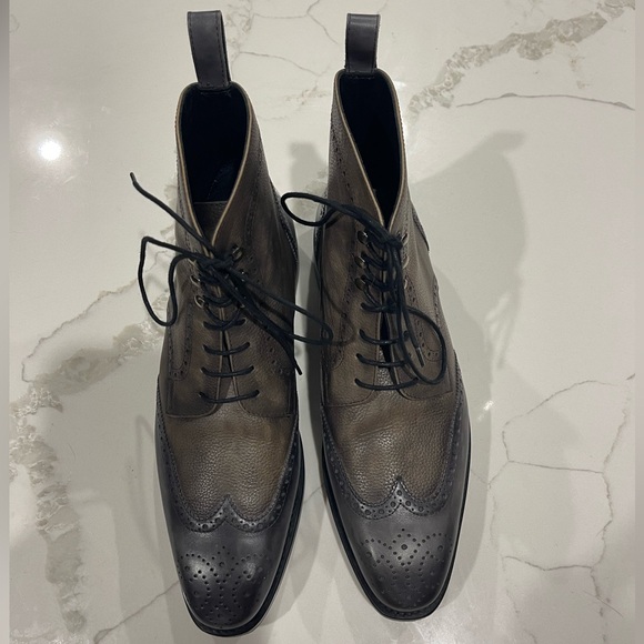 EUC Ginanni Two Tone Brogue Leather Boots - 10 - Picture 2 of 9